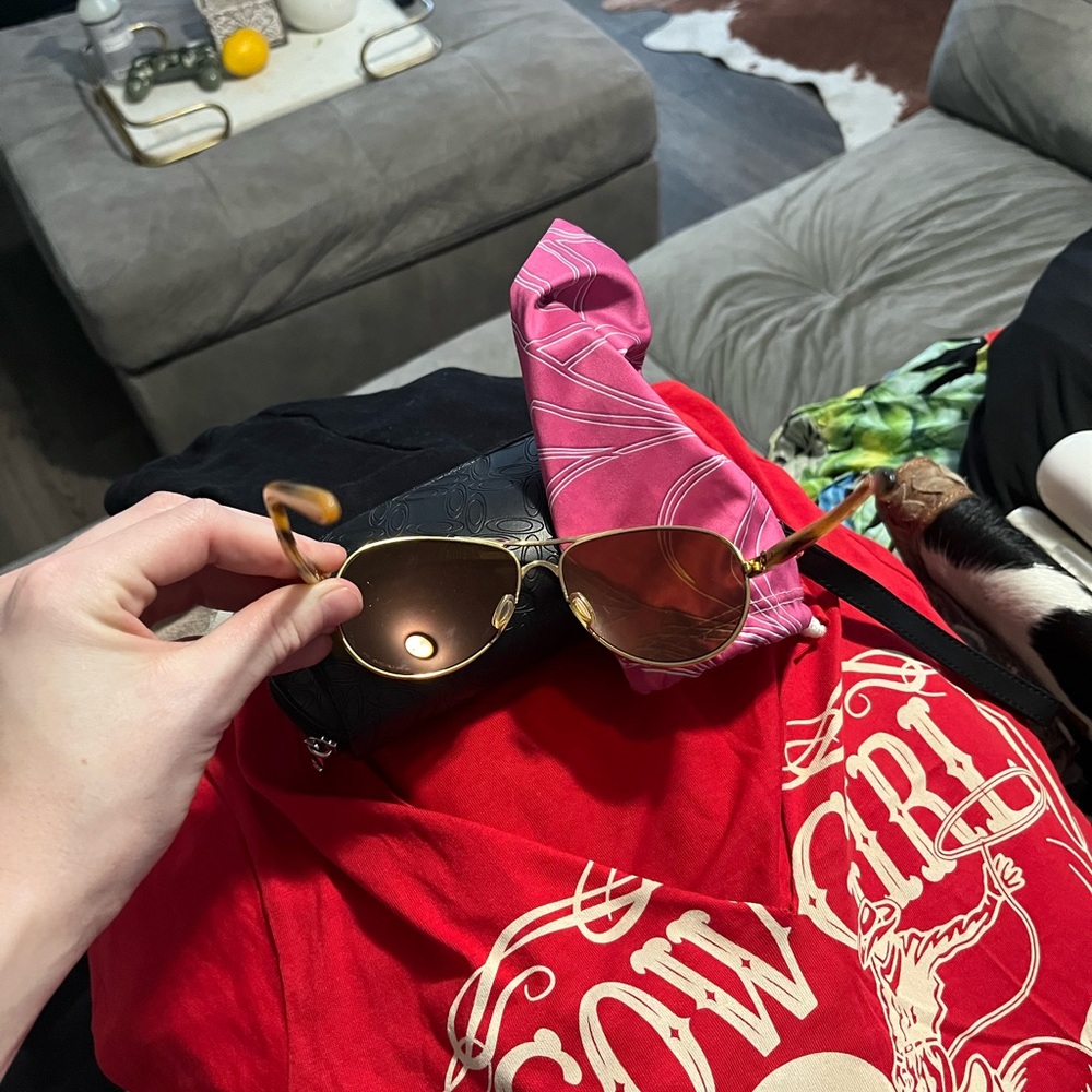 Oakley Women's Sunglasses with Brown and Gold Accents